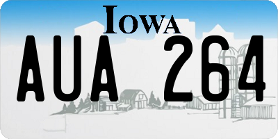 IA license plate AUA264