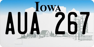 IA license plate AUA267
