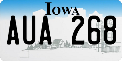 IA license plate AUA268