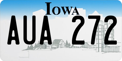 IA license plate AUA272