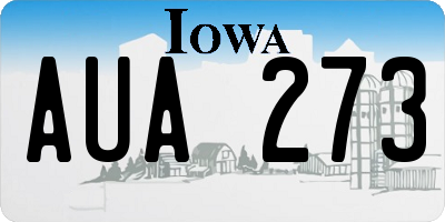 IA license plate AUA273