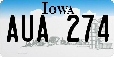 IA license plate AUA274