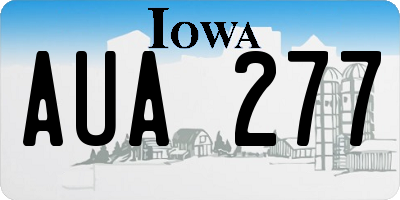 IA license plate AUA277