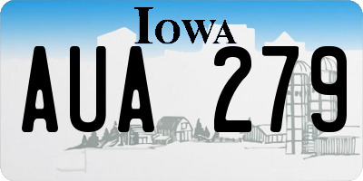 IA license plate AUA279