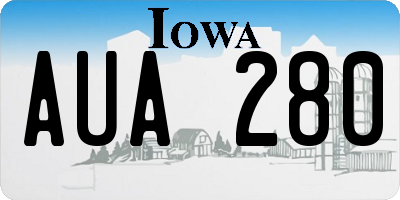 IA license plate AUA280