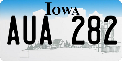 IA license plate AUA282