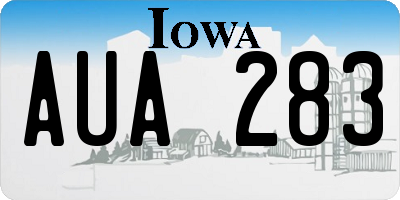 IA license plate AUA283