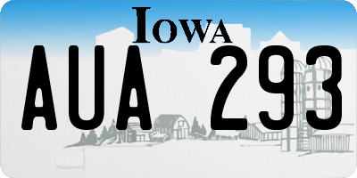 IA license plate AUA293