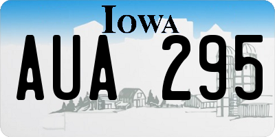 IA license plate AUA295