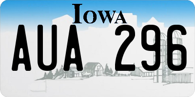 IA license plate AUA296
