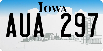 IA license plate AUA297