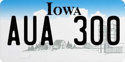 IA license plate AUA300
