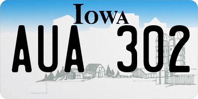 IA license plate AUA302