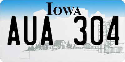 IA license plate AUA304