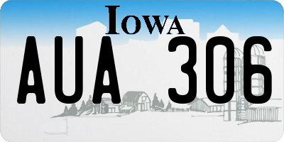 IA license plate AUA306