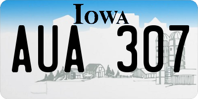 IA license plate AUA307