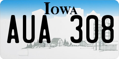 IA license plate AUA308