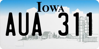 IA license plate AUA311