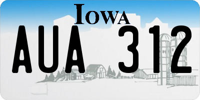 IA license plate AUA312