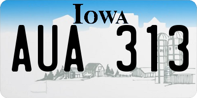 IA license plate AUA313