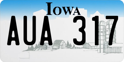 IA license plate AUA317