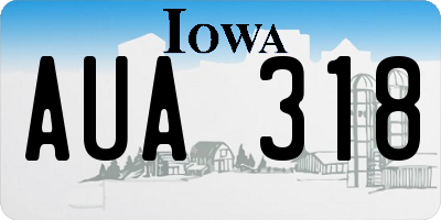IA license plate AUA318