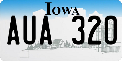 IA license plate AUA320
