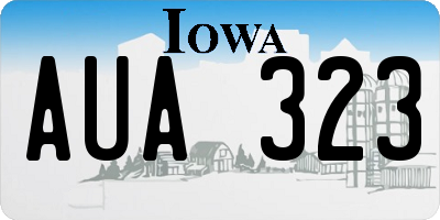 IA license plate AUA323