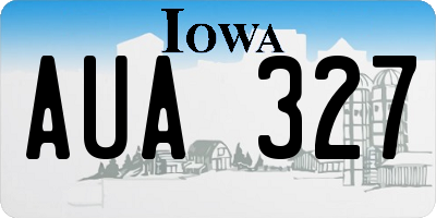 IA license plate AUA327