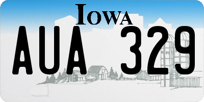 IA license plate AUA329