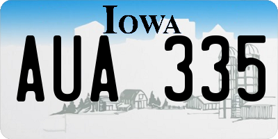 IA license plate AUA335