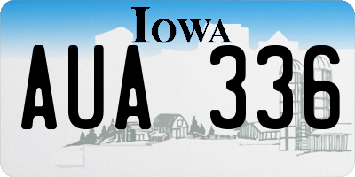 IA license plate AUA336