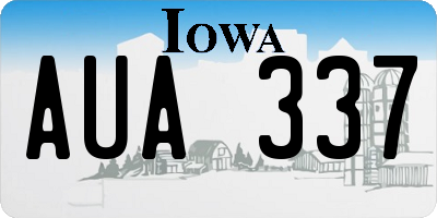 IA license plate AUA337
