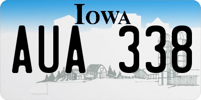 IA license plate AUA338