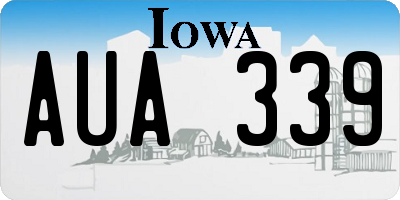 IA license plate AUA339