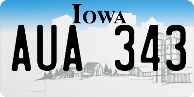 IA license plate AUA343