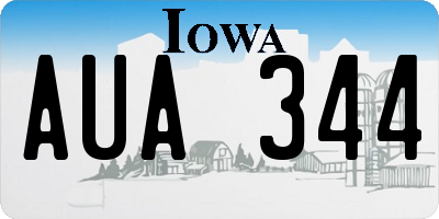 IA license plate AUA344