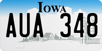 IA license plate AUA348