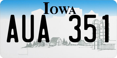 IA license plate AUA351