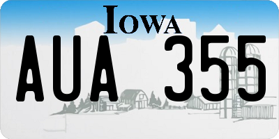 IA license plate AUA355
