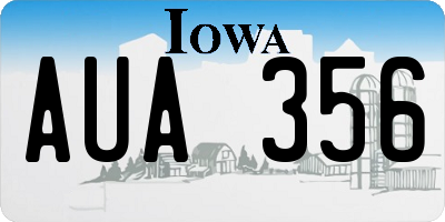 IA license plate AUA356