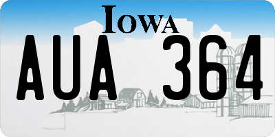IA license plate AUA364