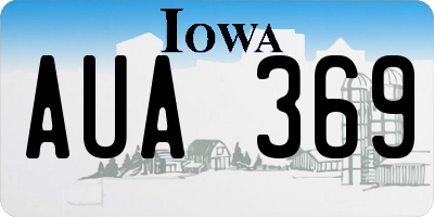 IA license plate AUA369