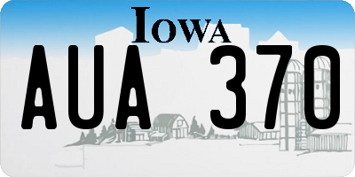 IA license plate AUA370