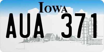 IA license plate AUA371