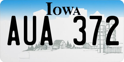 IA license plate AUA372