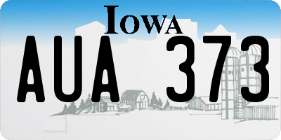 IA license plate AUA373