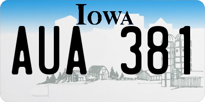 IA license plate AUA381