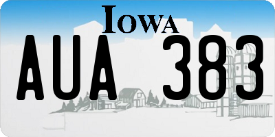 IA license plate AUA383
