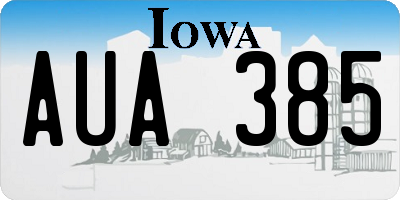 IA license plate AUA385